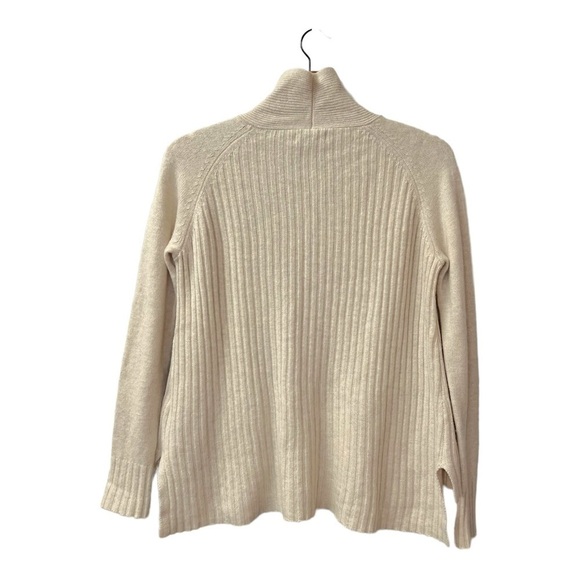 Toad & Co Women's Clementine Mock Neck Wool Blend Pocket Sweater Oatmeal XS - Picture 3 of 8